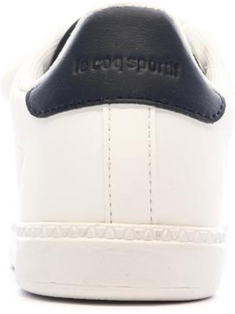 Sapatilhas Brancas de Menino Le Coq Sportif Courtset Optical Branco - Kiabi