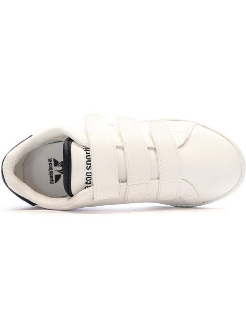 Sapatilhas Brancas de Menino Le Coq Sportif Courtset Optical - Kiabi