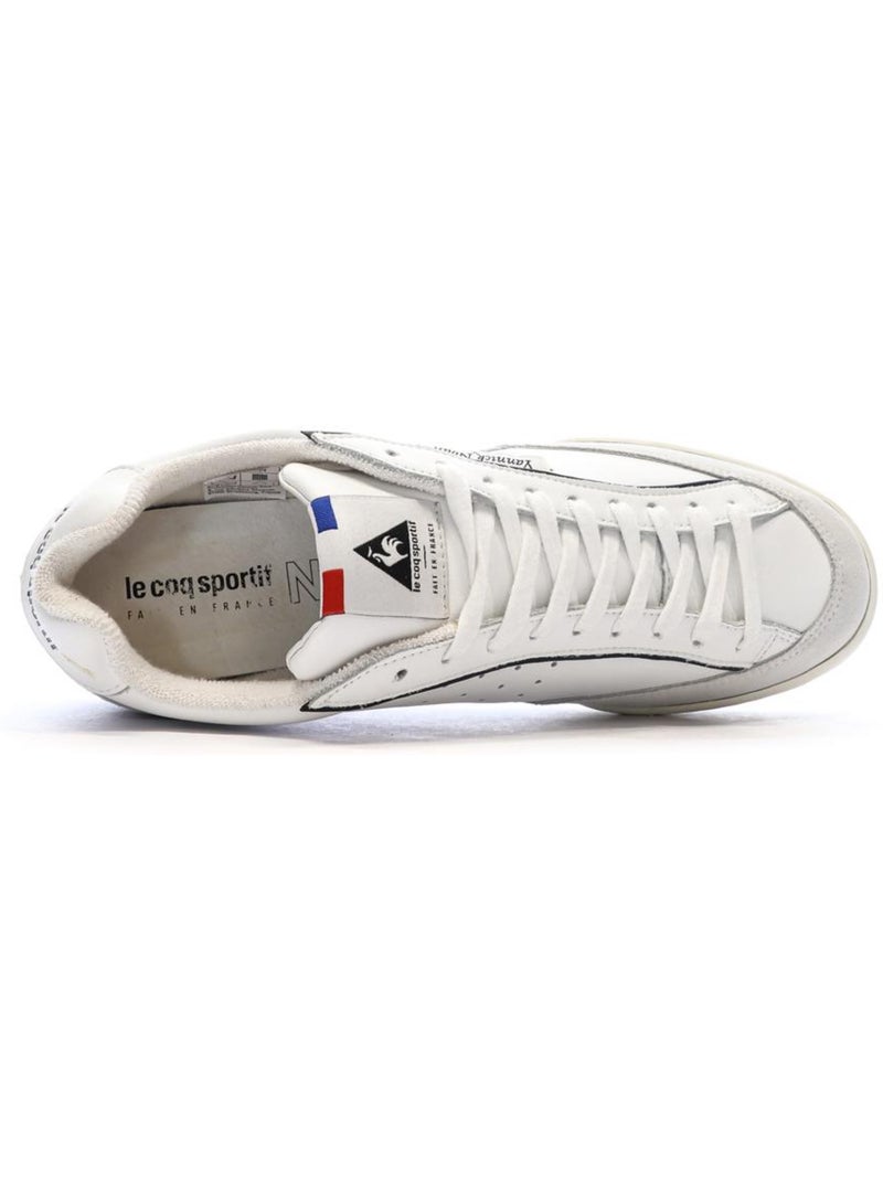 Sapatilhas Brancas e Azuis Marinho Le Coq Sportif Noah para Homem Branco Bege - Kiabi