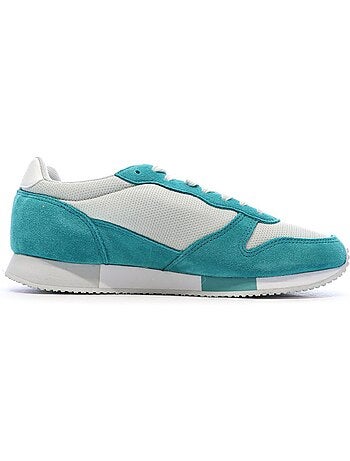 Sapatilhas Brancas e Turquesa Le Coq Sportif Alpha para Mulher