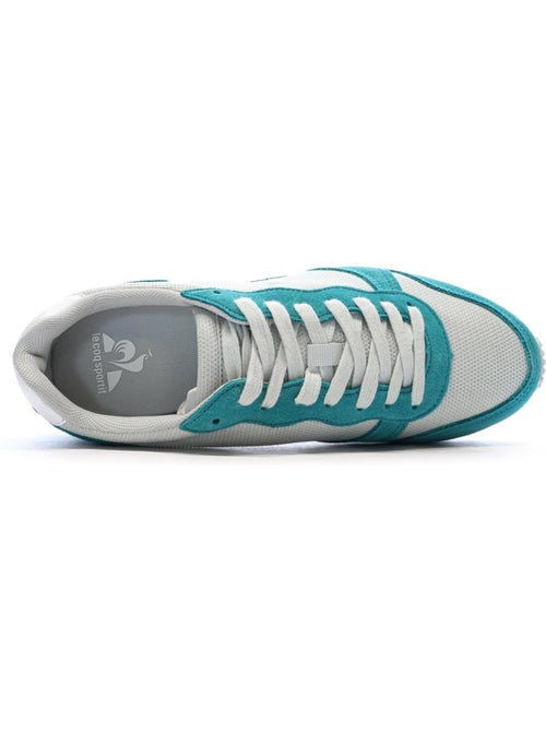 Sapatilhas Brancas e Turquesa Le Coq Sportif Alpha para Mulher - Kiabi