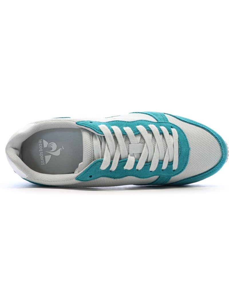 Sapatilhas Brancas e Turquesa Le Coq Sportif Alpha para Mulher Azul-turquesa - Kiabi