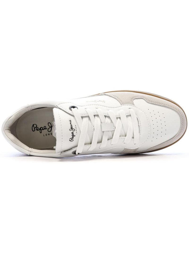 Sapatilhas brancas masculinas pepe jeans camden one Branco - Kiabi