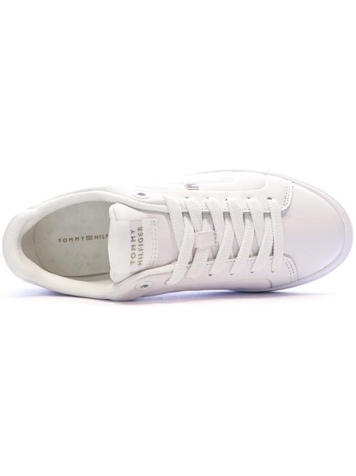 Sapatilhas Brancas Tommy Hilfiger Icon Court para Mulher - Kiabi