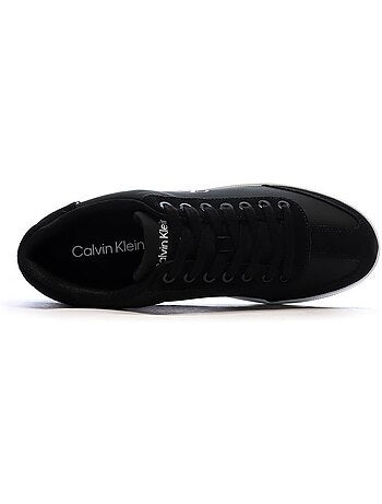 Sapatilhas Calvin Klein Jeans Low Cupsole com Atacadores para Homem em Preto