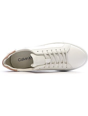 Sapatilhas Calvin Klein Jeans Low Pro Cups Branco/Rosa para Mulher