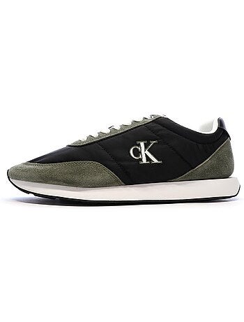 Sapatilhas Calvin Klein Jeans Retros para Homem em Preto/Caqui