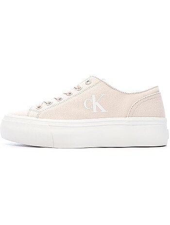 Sapatilhas Calvin Klein Jeans Vulc para Mulher com Rosas