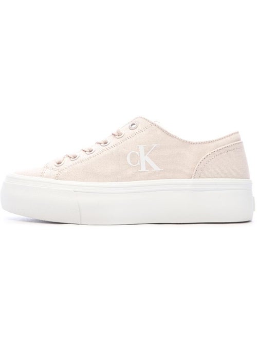 Sapatilhas Calvin Klein Jeans Vulc para Mulher com Rosas - Kiabi