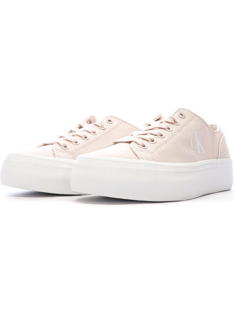 Sapatilhas Calvin Klein Jeans Vulc para Mulher com Rosas Rosa - Kiabi
