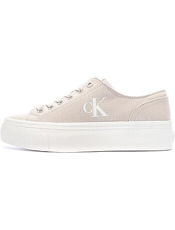 Sapatilhas calvin klein jeans vulc rosa claro para mulher