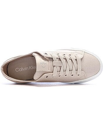 Sapatilhas calvin klein jeans vulc rosa claro para mulher