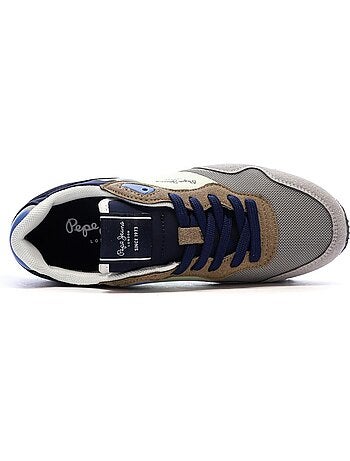 Sapatilhas cinzentas masculinas pepe jeans london life