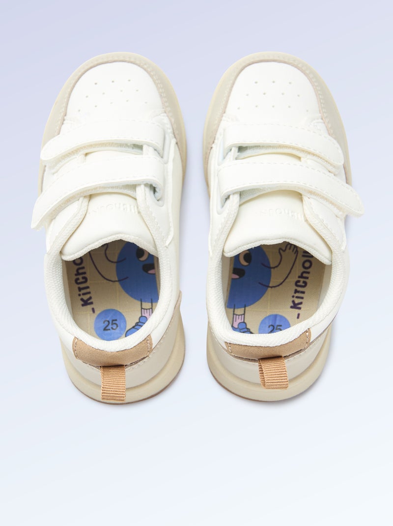 Sapatilhas com velcro - motricidade 4 'andar' - Kitchoun Bege - Kiabi