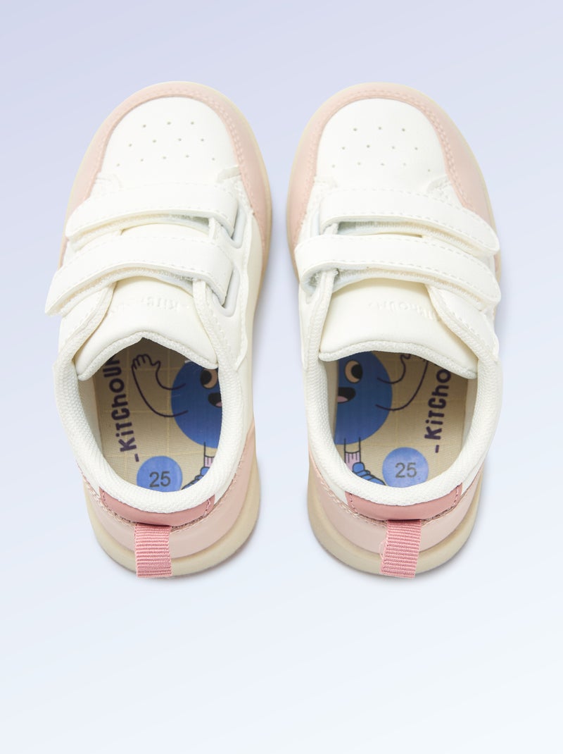 Sapatilhas com velcro - motricidade 4 'andar' - Kitchoun Rosa - Kiabi