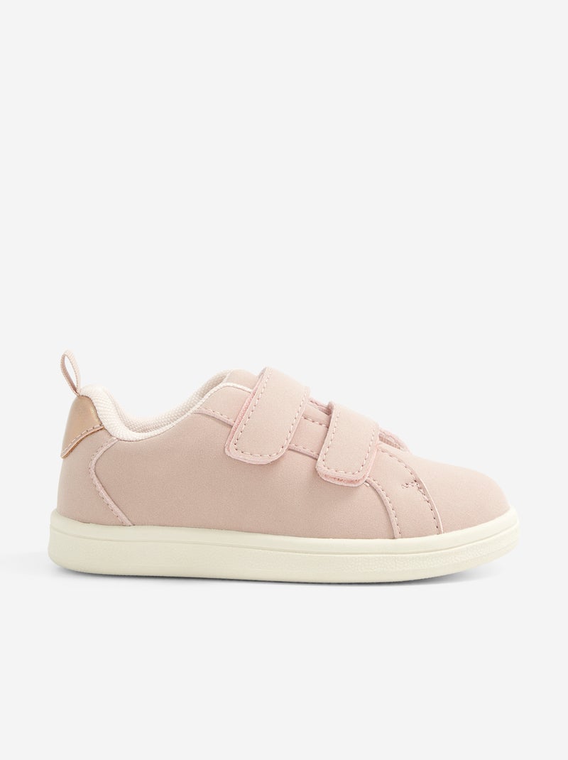 Sapatilhas com velcro Rosa - Kiabi