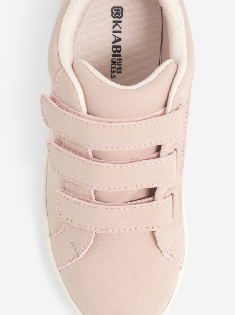 Sapatilhas com velcro Rosa - Kiabi