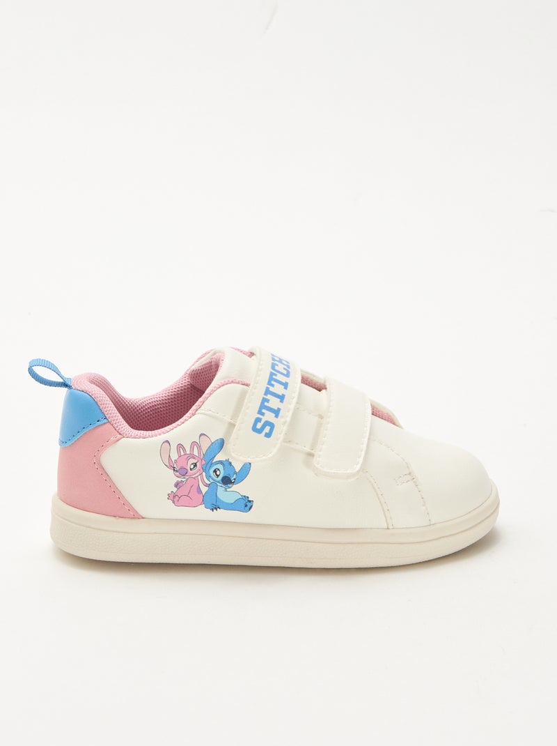 Sapatilhas com velcro 'Stitch' Branco - Kiabi
