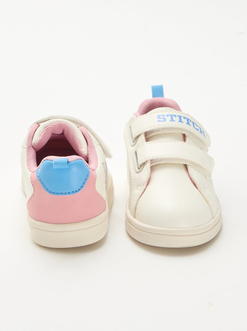 Sapatilhas com velcro 'Stitch' Branco - Kiabi
