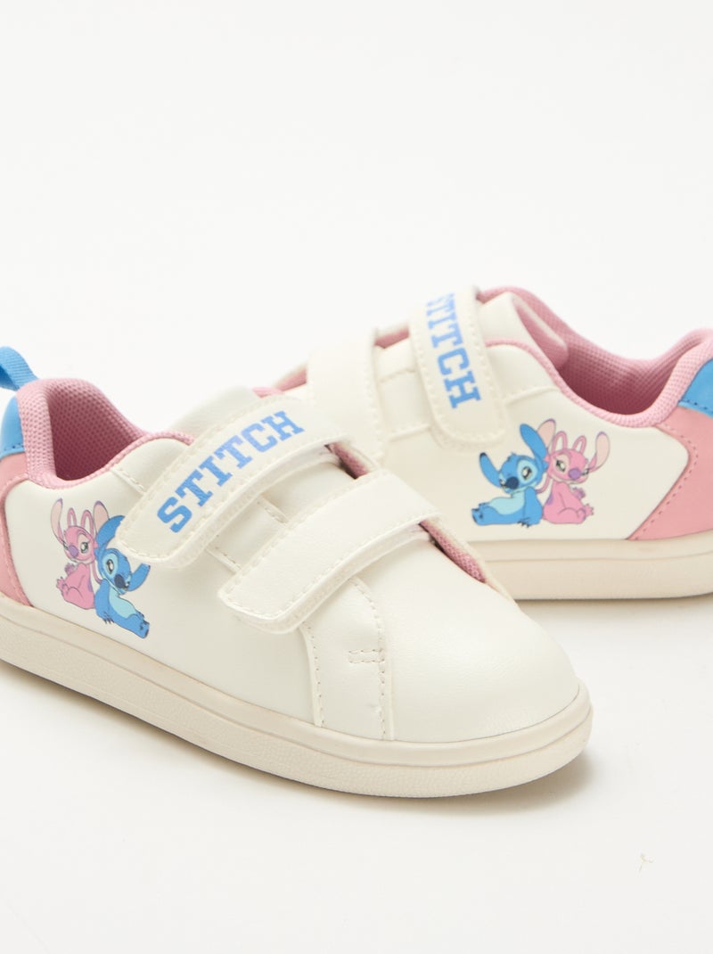 Sapatilhas com velcro 'Stitch' Branco - Kiabi
