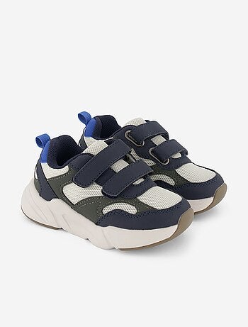 Sapatilhas com velcro tricolores