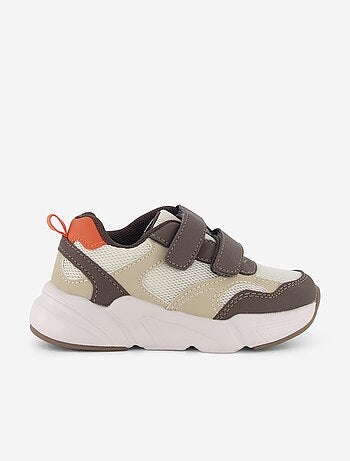 Sapatilhas com velcro tricolores