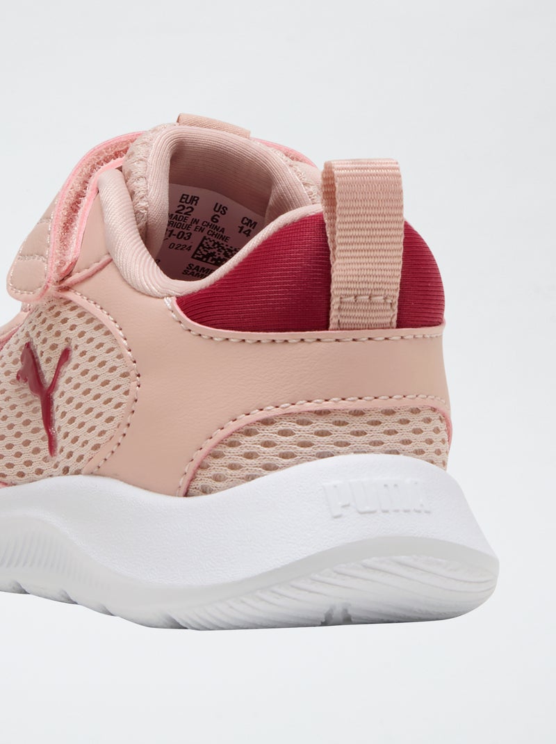 Sapatilhas de atacadores com velcro em malha PUMA Rosa - Kiabi