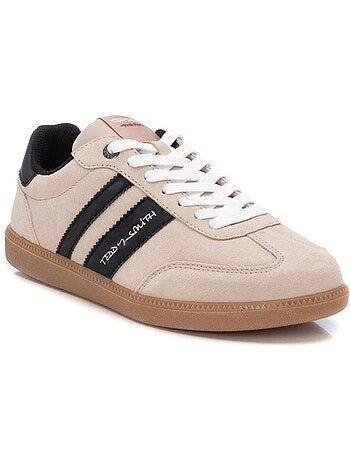 Sapatilhas de Camurça Teddy Smith para Homem Bege/Pretas