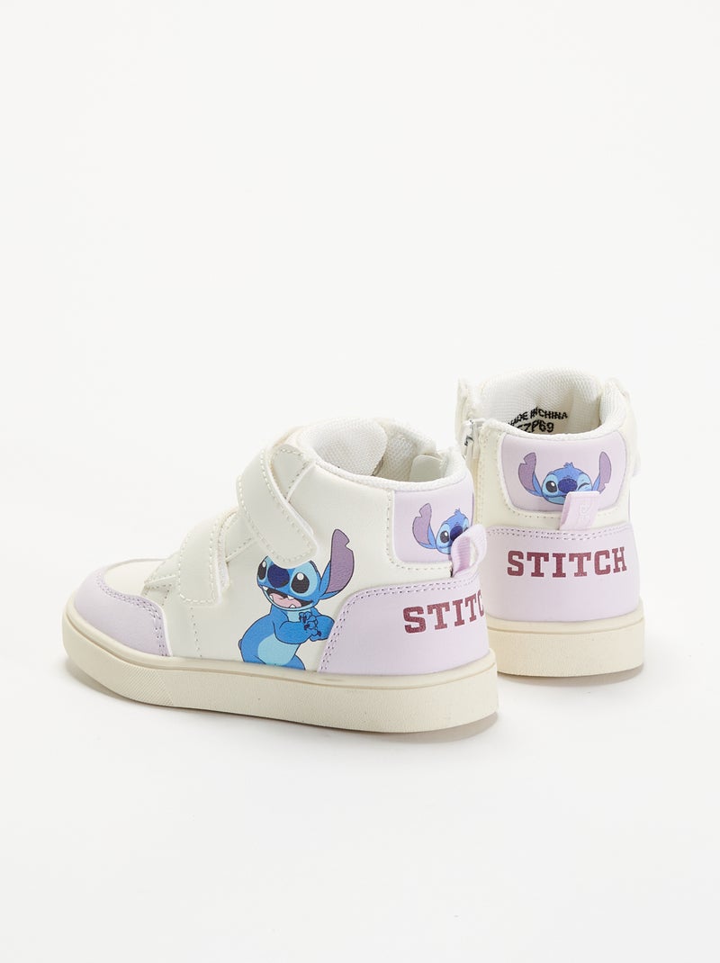 Sapatilhas de cano alto \'Stitch\' \'Disney\' com fecho de velcro Violeta - Kiabi