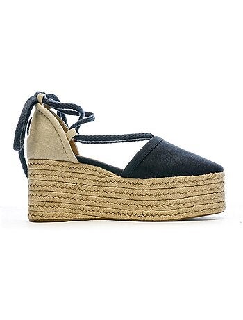 Sapatilhas de Cunha de Linho para Mulher Tommy Hilfiger em Azul-Marinho