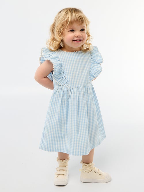 Sapatilhas de lona com estampado axadrezado - Kiabi