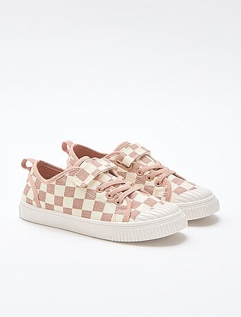 Sapatilhas de lona com estampado axadrezado