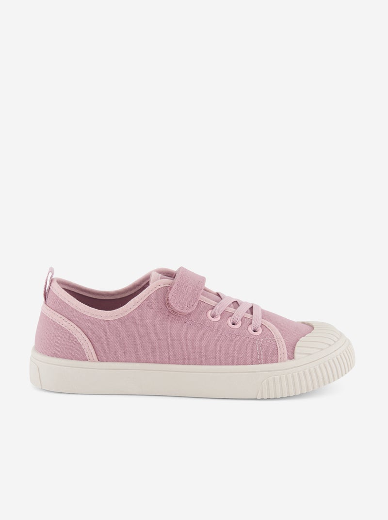 Sapatilhas de lona com estampado axadrezado Rosa - Kiabi