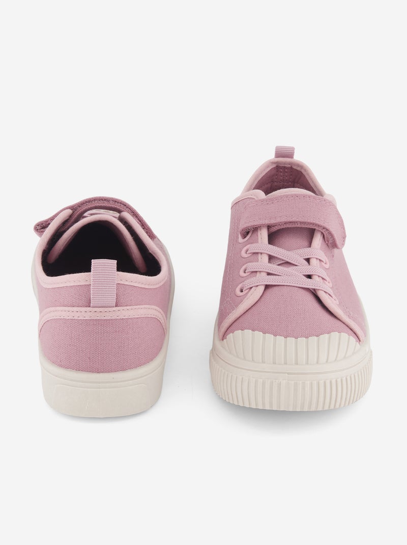 Sapatilhas de lona com estampado axadrezado Rosa - Kiabi