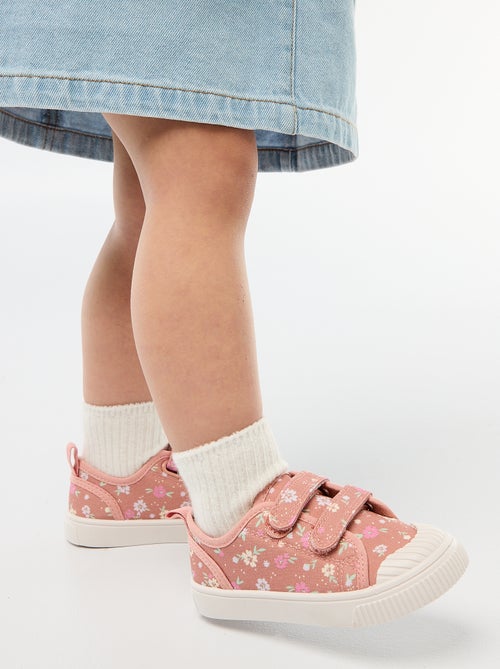 Sapatilhas de lona com estampado de xadrez - Kiabi