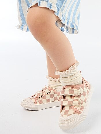 Sapatilhas de lona com estampado axadrezado