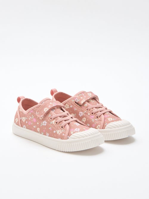 Sapatilhas de lona com estampado de xadrez - Kiabi