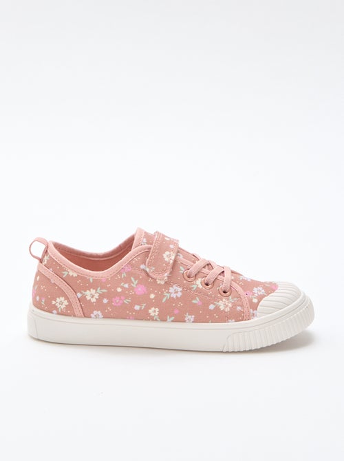 Sapatilhas de lona com estampado de xadrez - Kiabi