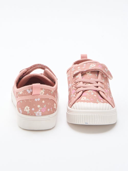 Sapatilhas de lona com estampado de xadrez - Kiabi