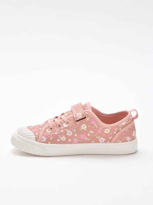 Sapatilhas de lona com estampado de xadrez - Kiabi