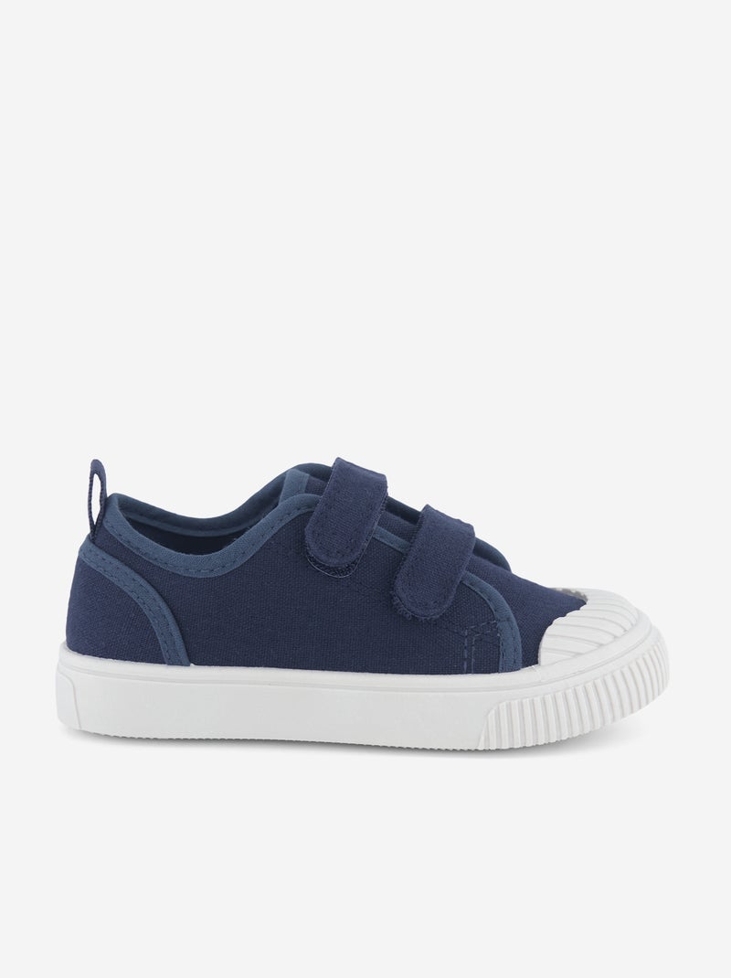 Sapatilhas de lona com velcro Azul - Kiabi