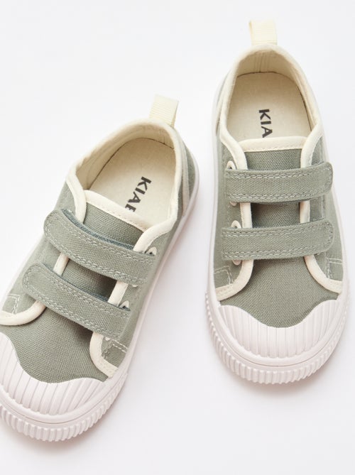 Sapatilhas de lona com velcro - Kiabi