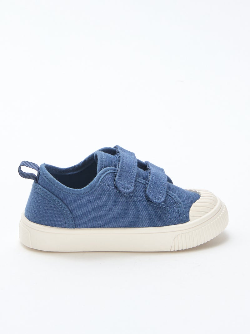 Sapatilhas de lona lisas Azul - Kiabi