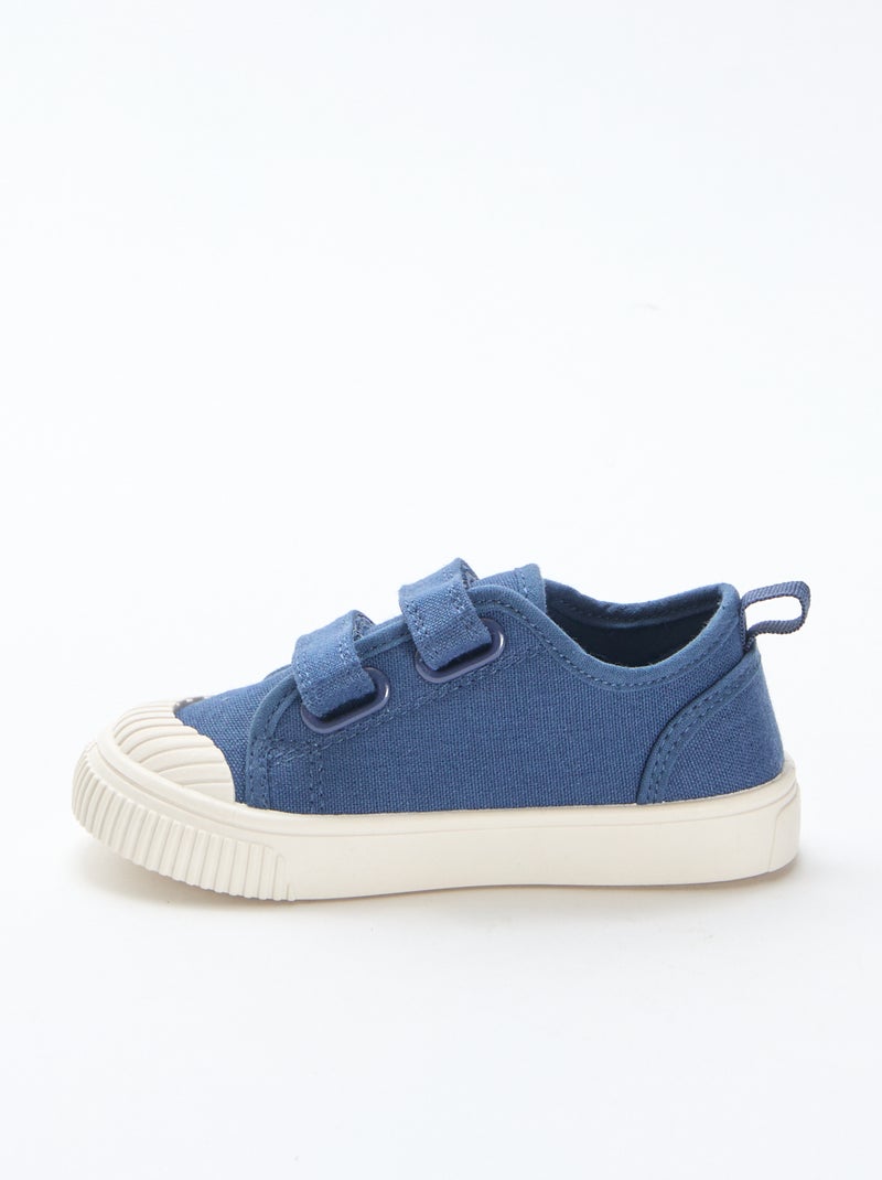 Sapatilhas de lona lisas Azul - Kiabi