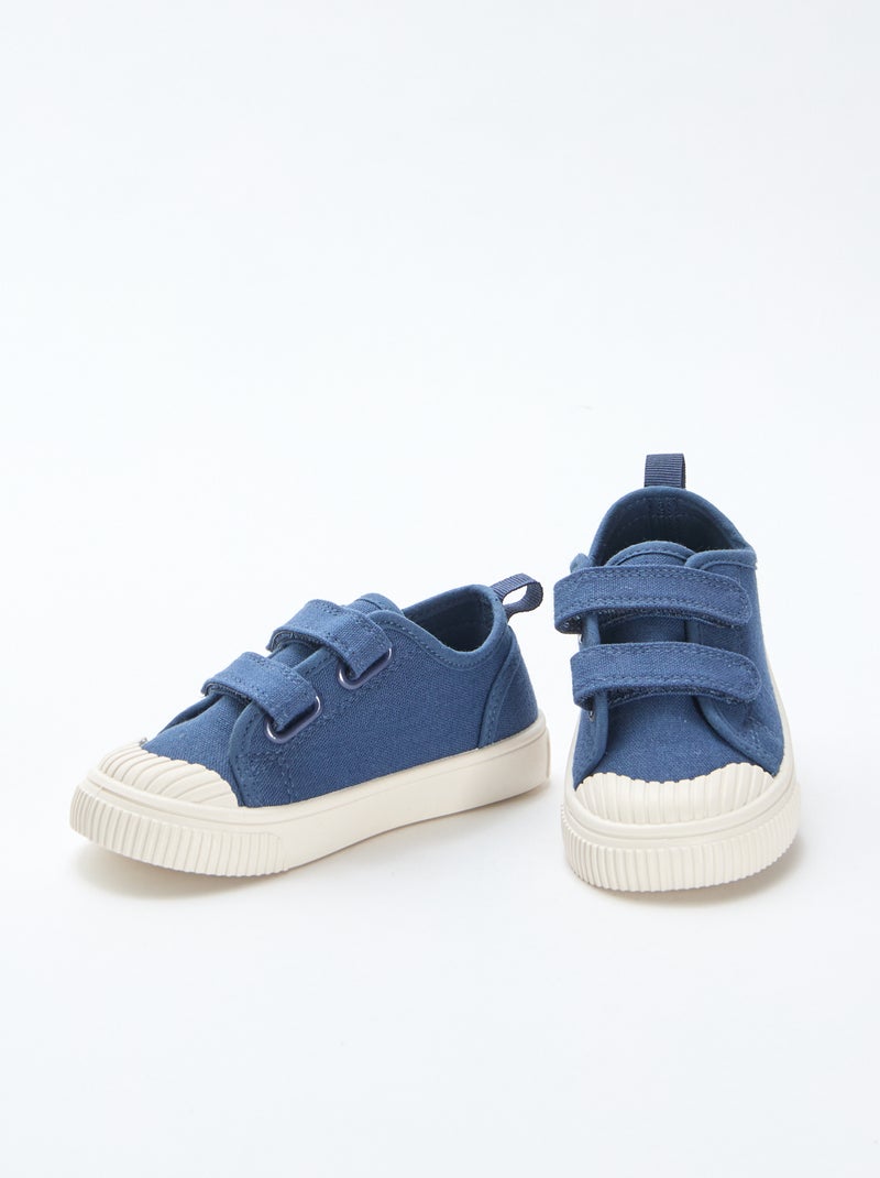 Sapatilhas de lona lisas Azul - Kiabi