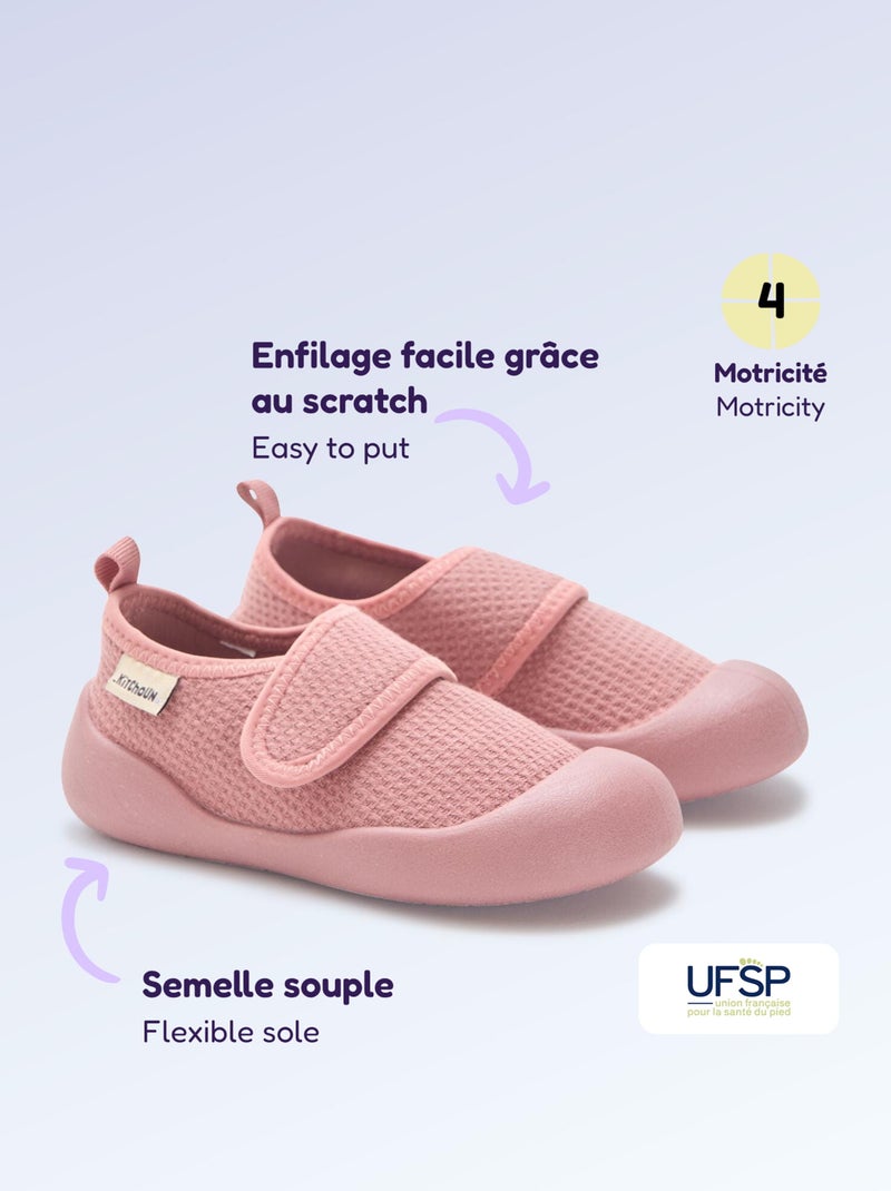 Sapatilhas de motricidade 4 'andar' - Kitchoun Rosa - Kiabi