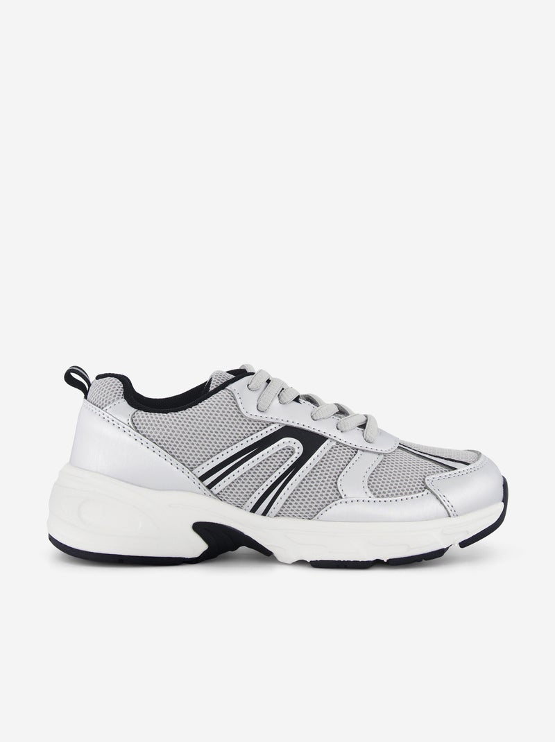 Sapatilhas de running em malha Cinza - Kiabi