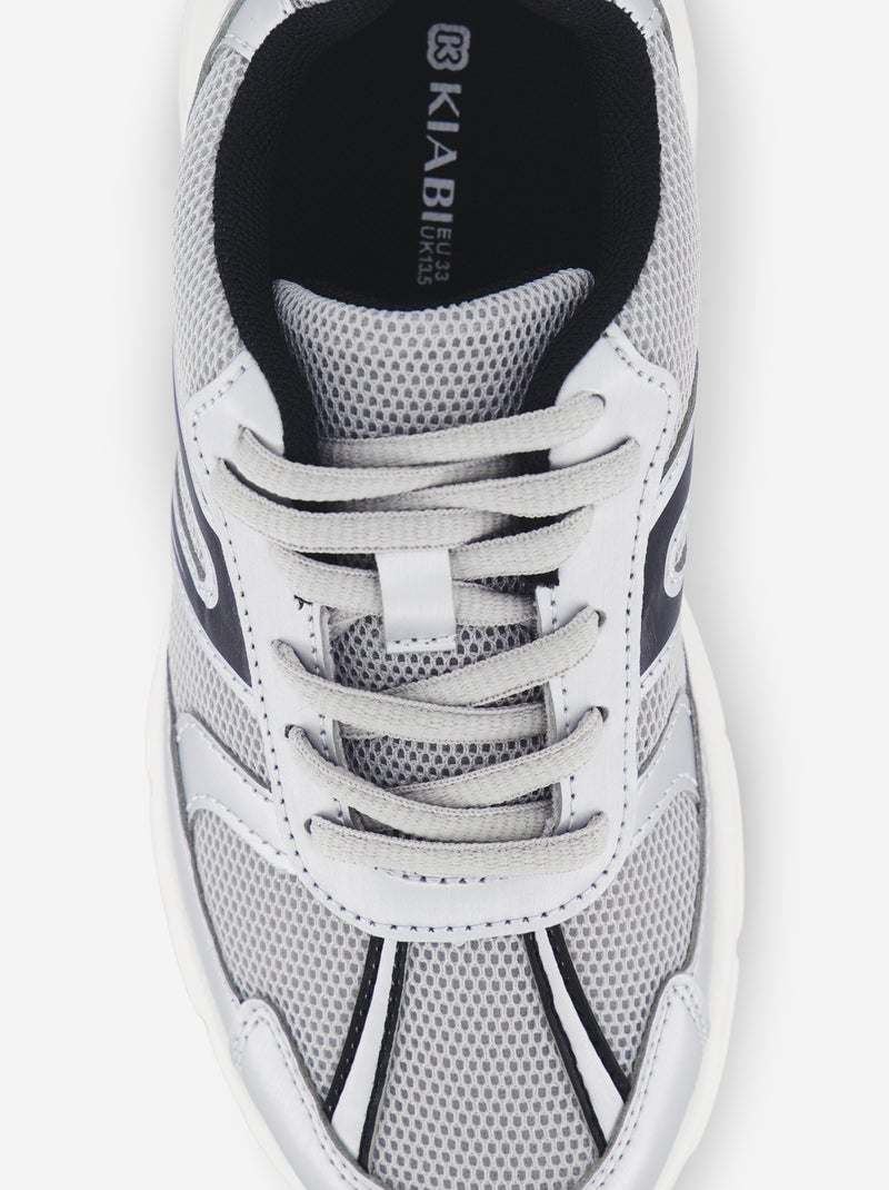 Sapatilhas de running em malha Cinza - Kiabi