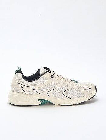 Sapatilhas de running em malha e material sintético tricolor