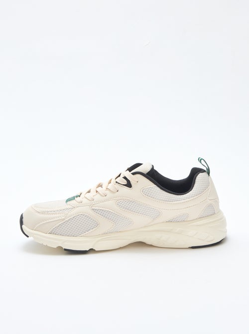 Sapatilhas de running em malha e material sintético tricolor - Kiabi